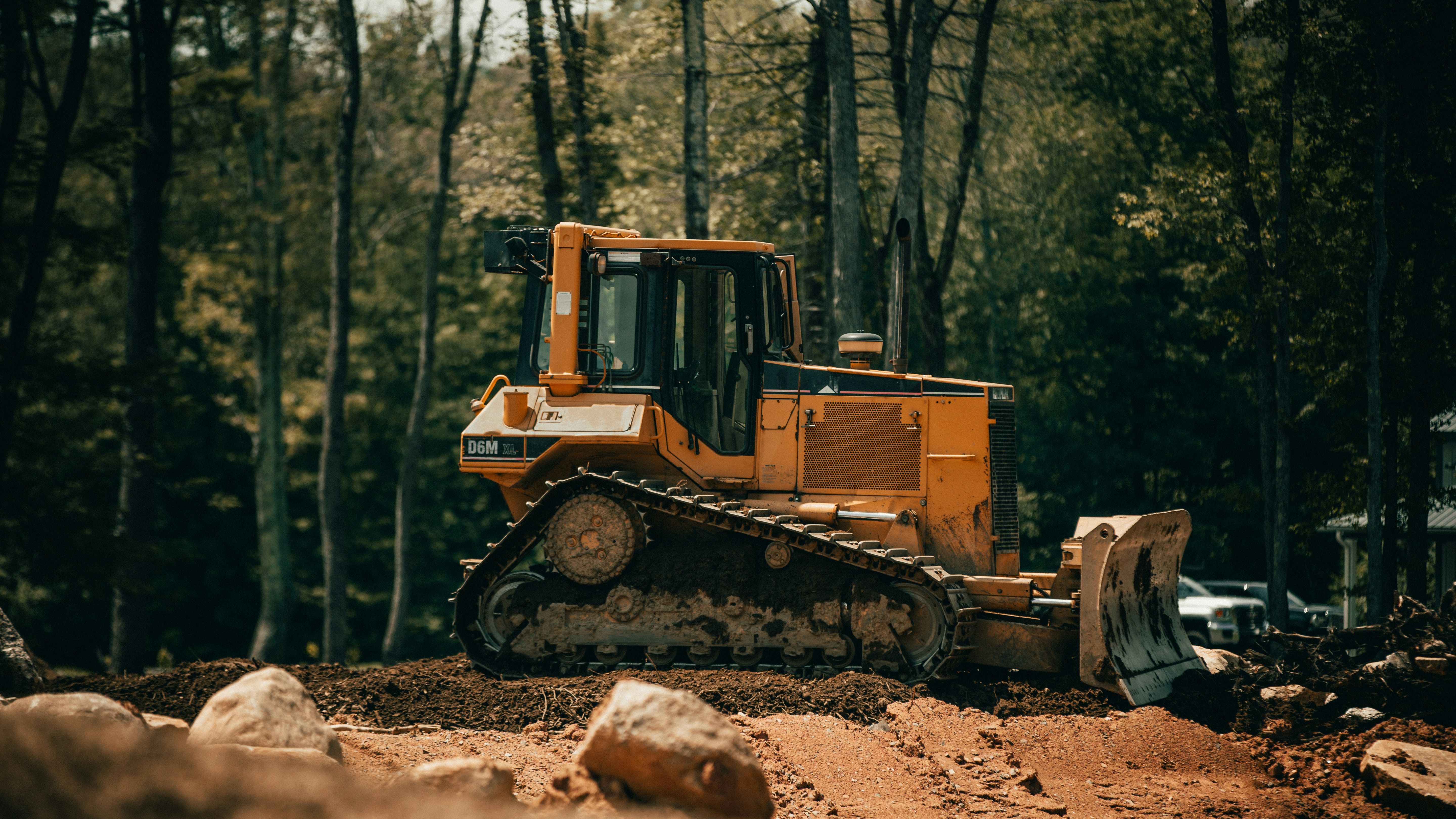 Excavator at work on a construction site